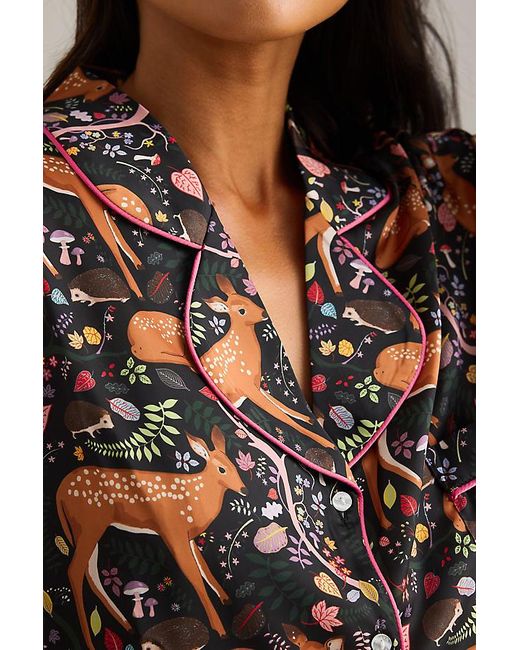 Karen Mabon Multicolor Flora And Fawns Long Pyjama Set