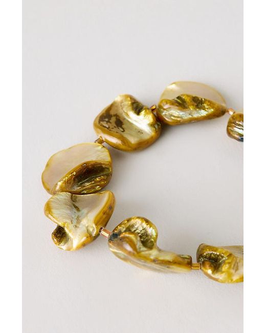 By Anthropologie Metallic Stone Bracelet