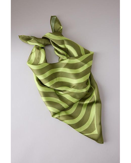 Anthropologie Green Abstract Headscarf