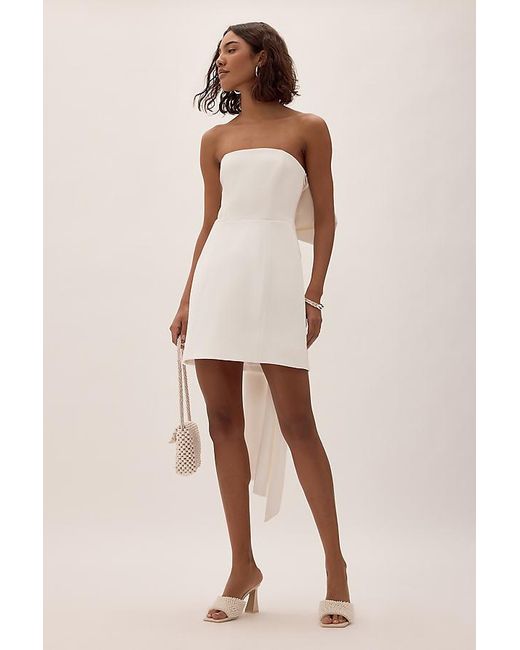 Nobody's Child Natural Lucienne Ivory Strapless Bow Mini Dress