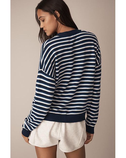 Sundry Blue Lace-Up Jumper