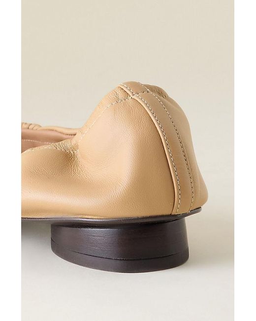 Flattered Natural Isa Leather Flats