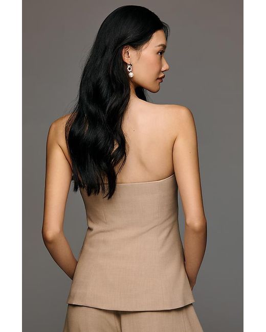 Maeve Multicolor Strapless Buttondown Vest