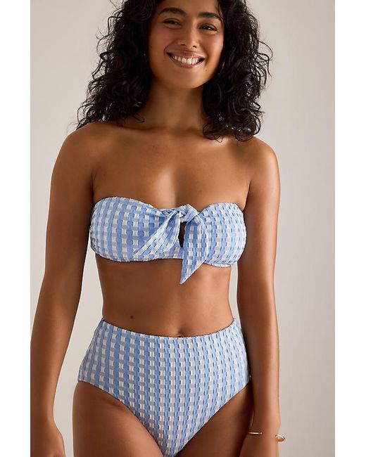 Seafolly Blue Cornflower High-Waisted Bikini Bottoms
