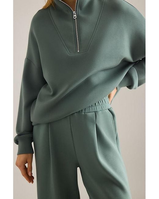 Varley Green The Extra Wide-Leg 32 Trousers