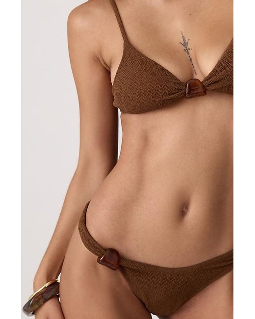 Rhythm Brown Tidewave High-Leg Bikini Bottoms