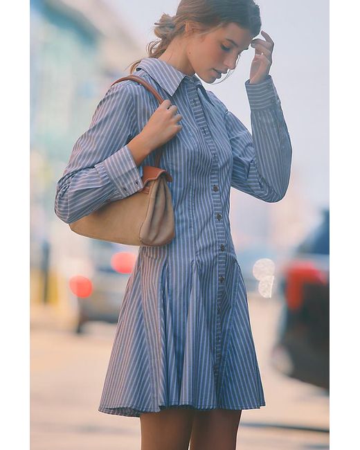 Maeve Multicolor Godet Mini Shirt Dress