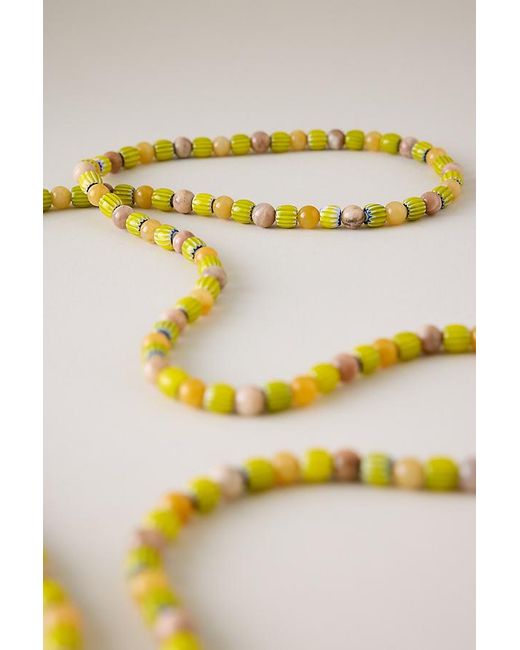 By Anthropologie Metallic Pre-Layered Beaded Necklace