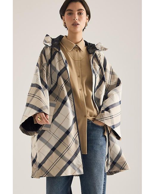 Barbour Brown Kinsale Tartan Showerproof Cape