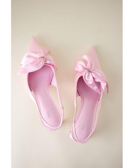 JW PEI Pink Queena Floral Applique Slingback Heels