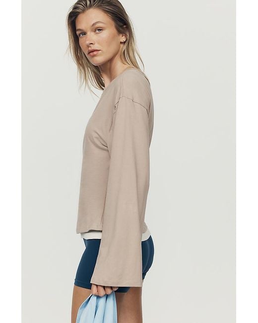 Maeve Natural Waisted Long-Sleeve Top