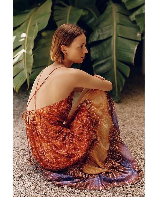 Celandine Orange Mykonos Maxi Dress