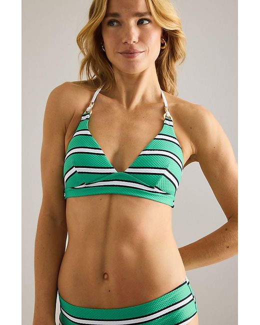 Sea Level Green Voyage Halter Bikini Top