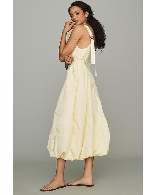 Daily Practice Natural Bubble-Hem Midi Dress