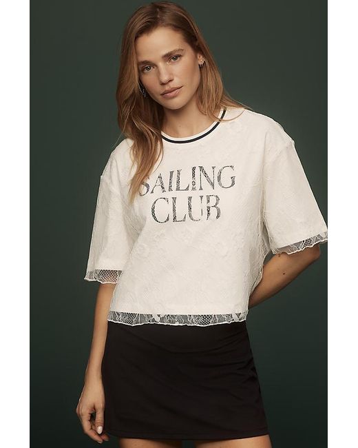 Daily Practice Black Lace Layered T-Shirt