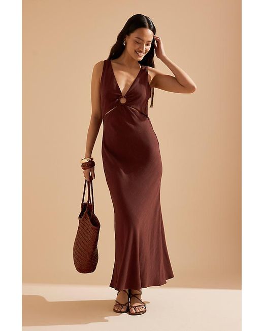 anthropologie dress brown Anthropologie Ranna Gill Leopard Print Midi Dress Size Medium  Ernest Grace