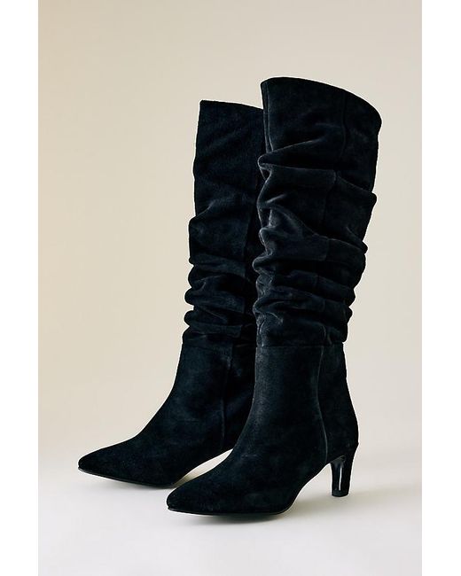 By Anthropologie Black Tall Scrunch Boots