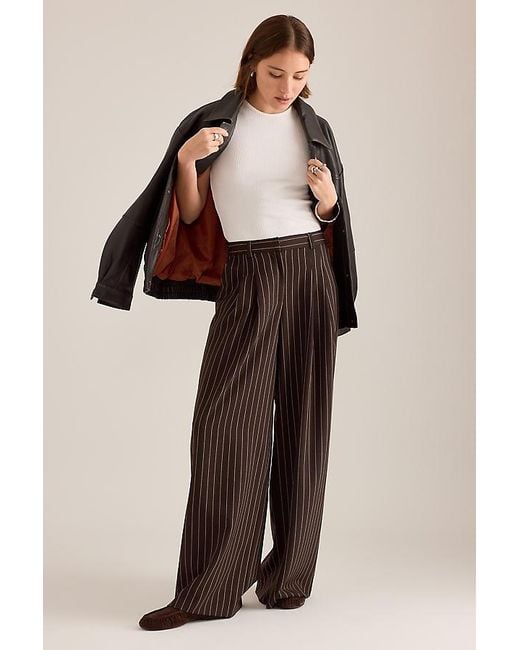 Maeve Multicolor The Avery Pleated Trousers By Pinstripe Edition