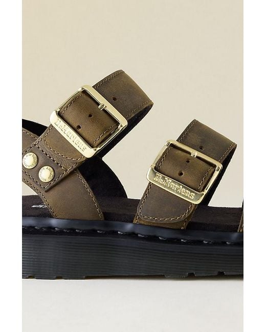 Dr. Martens Green Dr Martens Gryphon Quad Leather Sandals