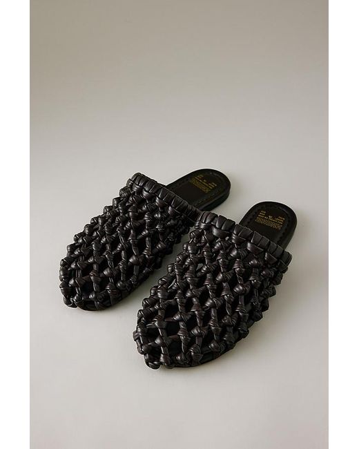 Bronx Gray Annaya Woven Mules