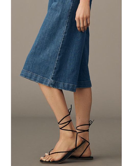Pilcro Blue Culotte Denim Jumpsuit