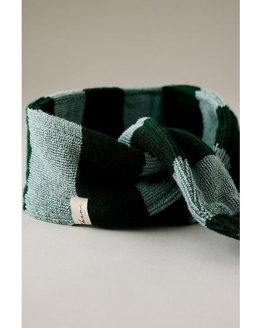 TBCo Green Stripe Terry Cotton Hair Tie