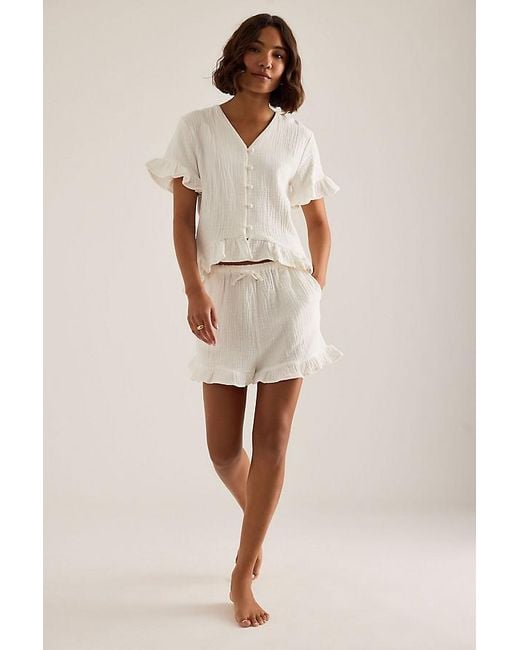 Meeka White Remi Pyjama Shorts
