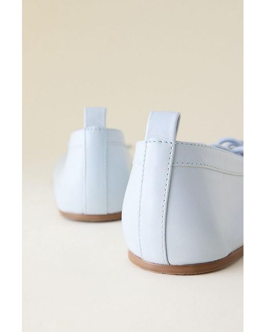 Maeve Brown Tie-Up Grommet Ballet Flats