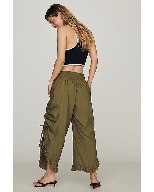 Daily Practice Green Ruffle Trousers