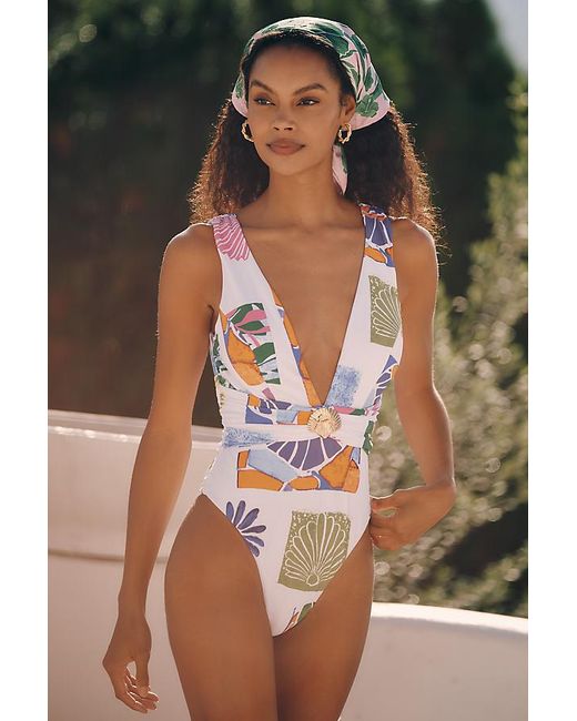 Celandine Black Fia Belted One-Piece Swimsuit