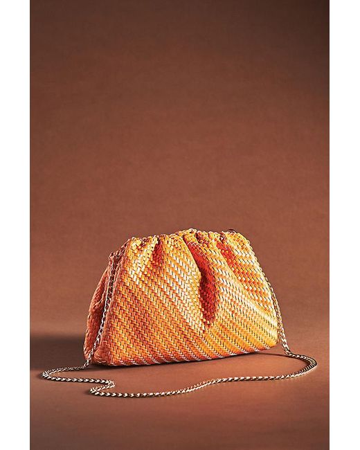 Anthropologie Orange The Frankie Faux-leather Clutch Bag