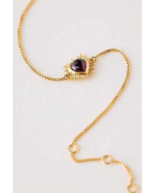 Rachel Jackson White Electric Love Garnet Heart Bracelet