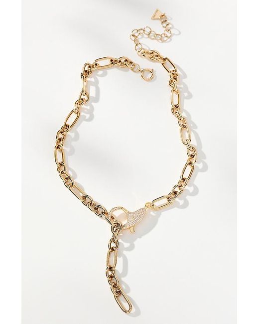By Anthropologie Green Linked & Locked Necklace
