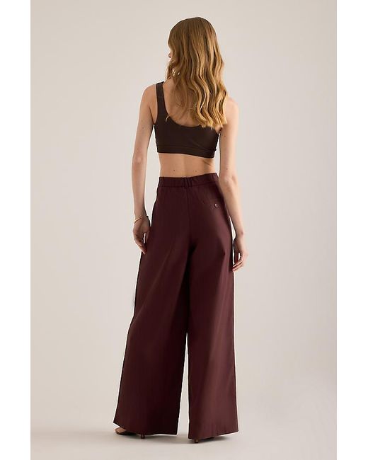 Maeve Brown The Avery Linen-Blend Pleated Trousers By