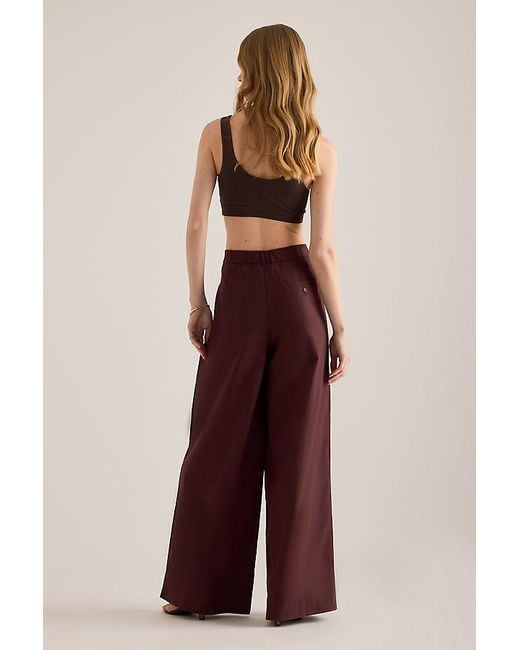 Maeve Brown The Avery Linen-Blend Pleated Trousers By