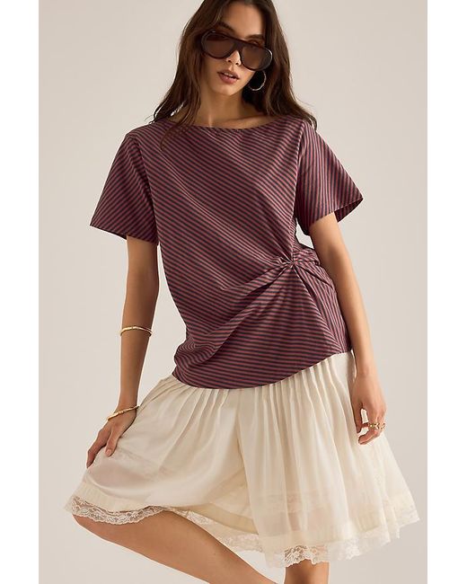 Damson Madder Brown Reece Cinched T-Shirt