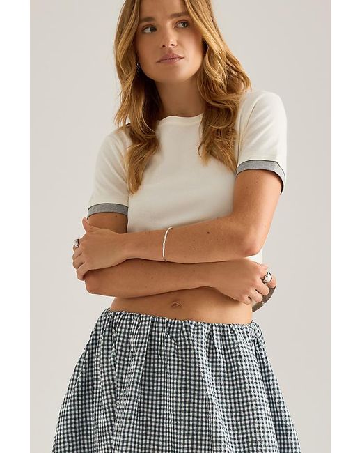 By Anthropologie White Double Layer Short-Sleeve T-Shirt