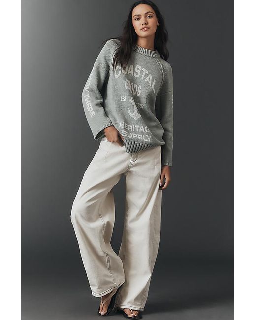 Pilcro Orange Graphic Printed Crew-Neck Jumper