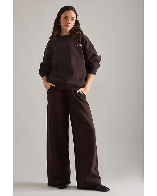 4th & Reckless Blue Fillipa Wide-Leg Joggers