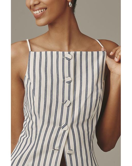 Maeve Multicolor Buttondown Tank Top