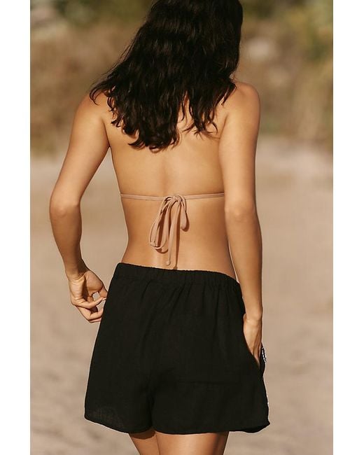 Celandine Black Embroidered Shorts