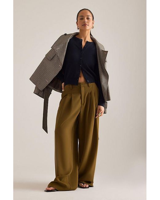 By Anthropologie Blue The Juliet Crew-Neck Cardigan: Cotton-Cashmere Edition