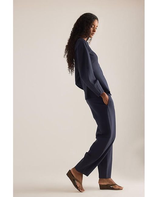 ALIGNE Blue Markus Ponte Barrel Trousers