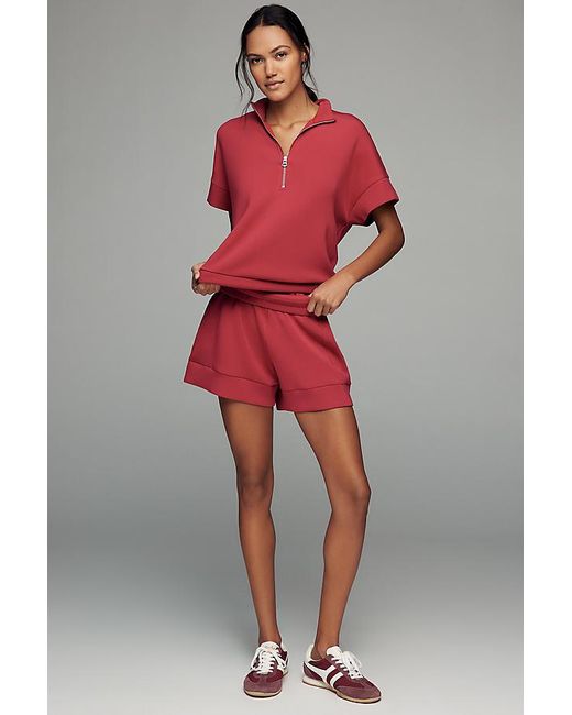Varley Red Short-Sleeve Ritchie Sweatshirt