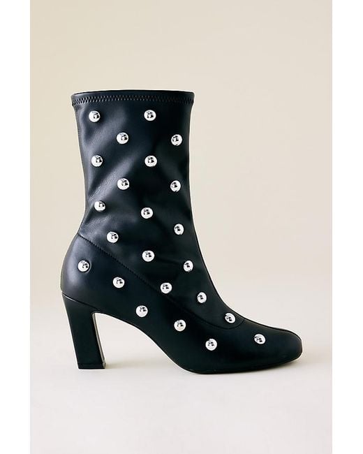 Maeve Black Stud Stretch Boots