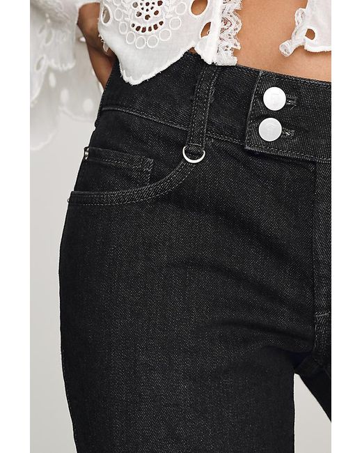 Pilcro Black Billy Low-Rise Bootcut Flare Jeans By