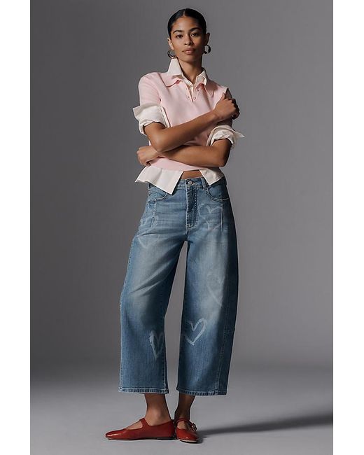 Pilcro Gray The Kenna Mid-Rise Heritage Barrel Jeans By Icon Edition