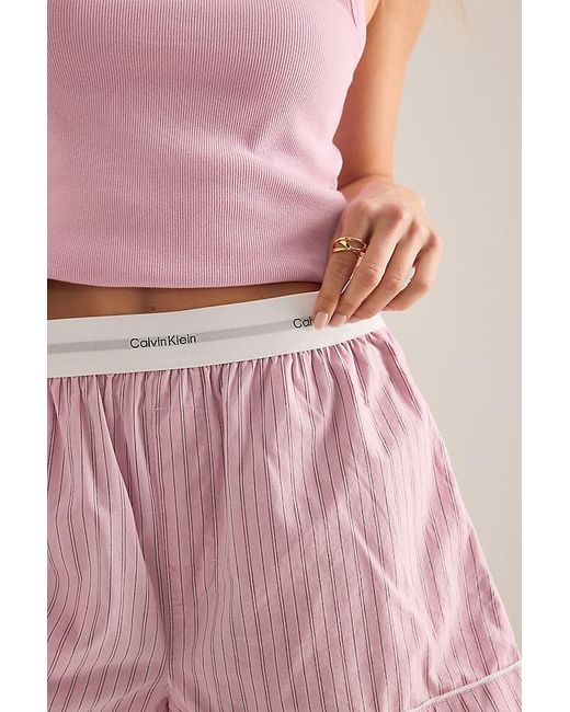 Calvin Klein Pink V-Day Cotton Poplin Shorts