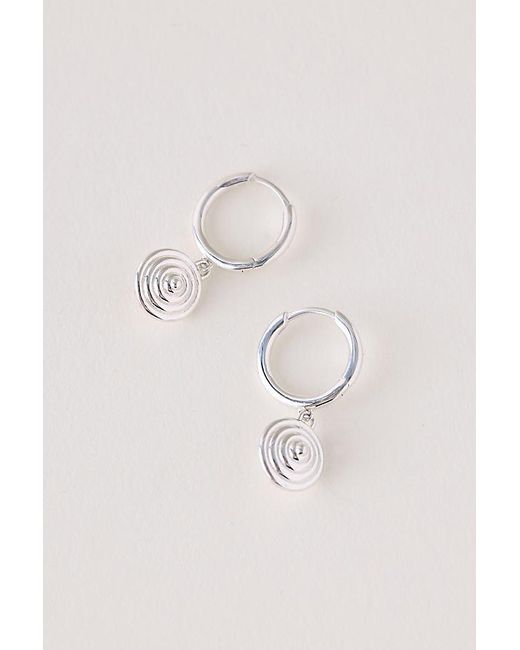 Rachel Jackson Natural Sterling Evolve Cone Huggie Hoop Earrings