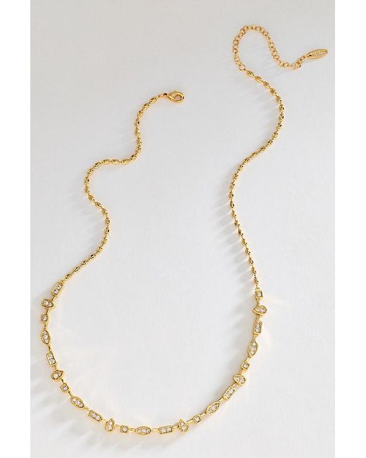 By Anthropologie White Mixed Up Gemstone Necklace